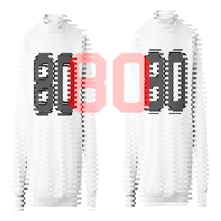 ラッキーナンバー80 クラシックカレッジアメリカン代表チームのファンプレイヤー スウェットシャツ