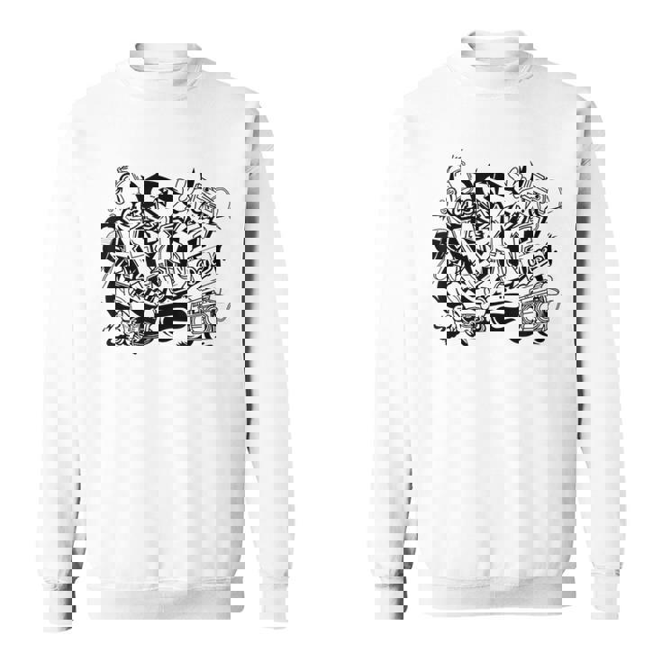 ラップオールドスクールヒップホップグラフィティtシャツとストリートダンス スウェットシャツ