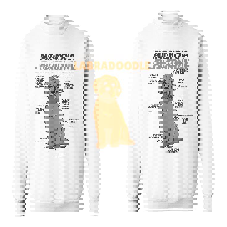 ラブラドゥードルの解剖学かわいい犬面白い犬ラブラドゥードル スウェットシャツ