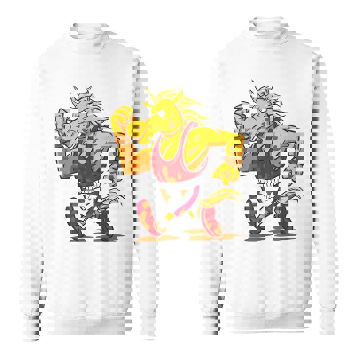 ランニング フィットネス スポーティ ユニコーン スウェットシャツ