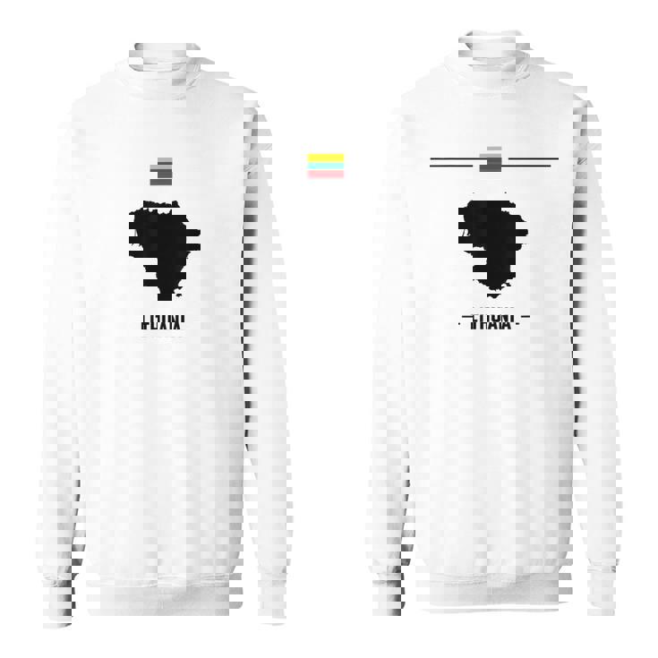 リトアニアの国旗、地図と国名リトアニア。 スウェットシャツ