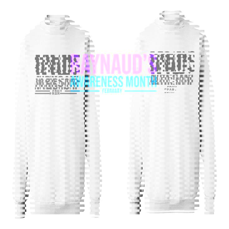 レイノー病啓発 レイノー啓発月間 長袖tシャツ スウェットシャツ