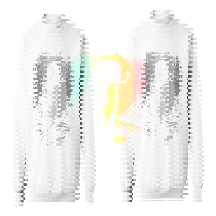 レトロなビンテージデザインのバーニーズマウンテンドッグ 長袖tシャツ スウェットシャツ