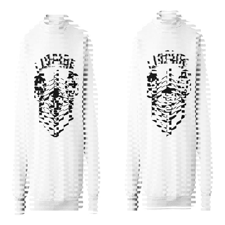 レトロレスリングテレビルチャリブレ 長袖tシャツ スウェットシャツ