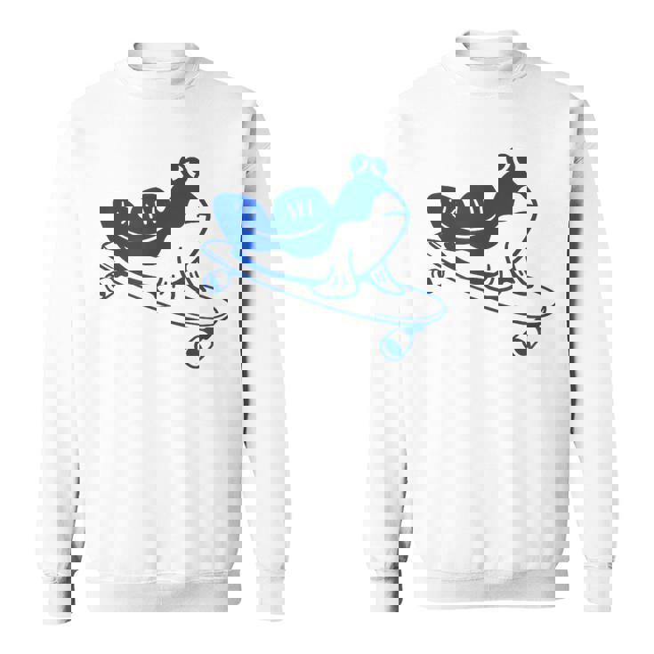 ロングボードライダーのためのミニマルアート。ボード上のマッドスキッパー。 スウェットシャツ