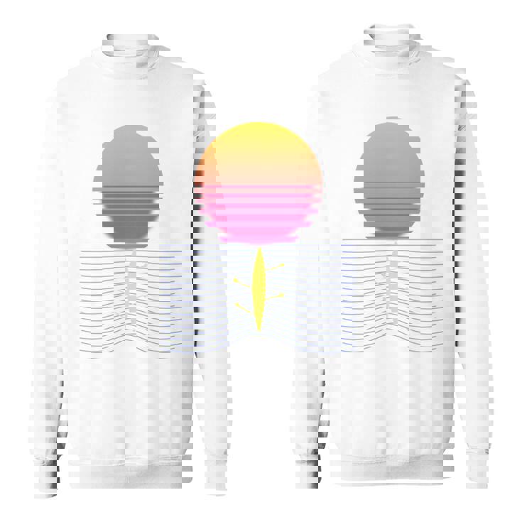 ローイング レトロ サンセット I チーム ローイング ボート ローイング スポーツ 長袖tシャツ スウェットシャツ