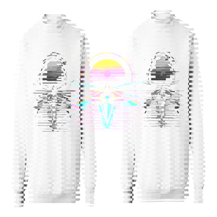 ローイング レトロウェーブ スカーリング 長袖tシャツ スウェットシャツ