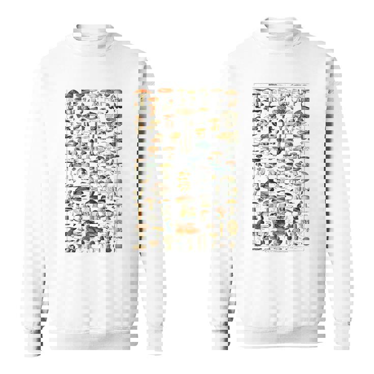 ヴィンテージ キノコ チャート イラスト キノコ モレルハンター スウェットシャツ