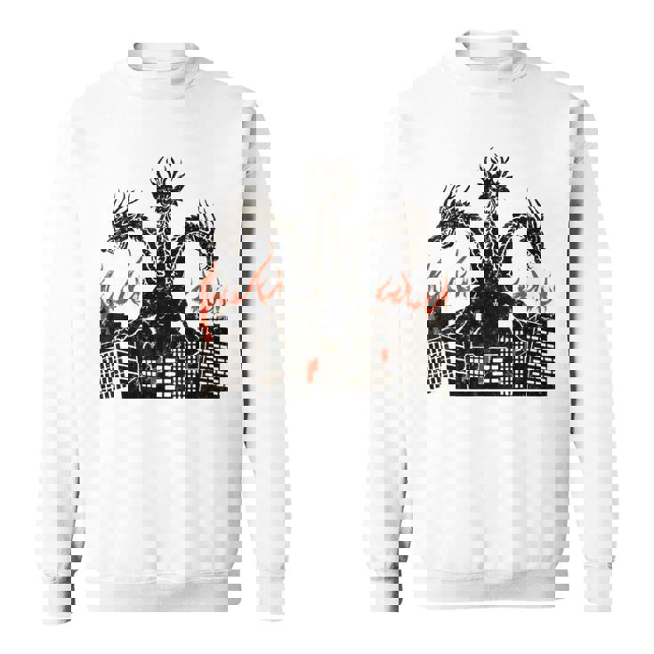 ヴィンテージ ドラゴンキング ギドラ アート サンセット 日本人 キッズ メンズ スウェットシャツ