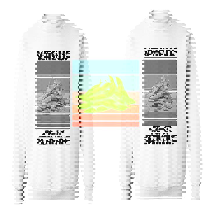 ヴィンテージ 枝豆 食べ物好き 週末は枝豆好きの人へ スウェットシャツ