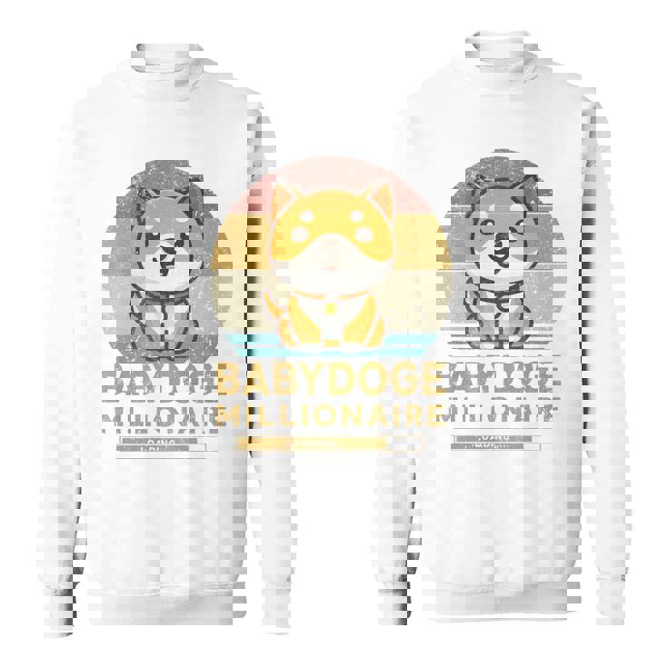 ヴィンテージ 面白い Baby Doge Millionaire Miner Baby Doge 長袖tシャツ スウェットシャツ