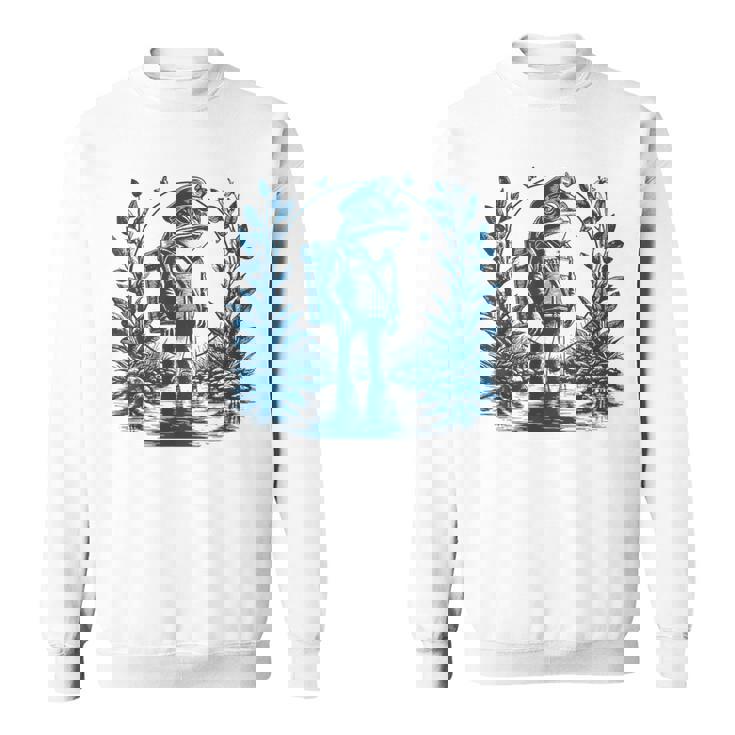 ヴィンテージスタイルの「郵便配達員カエル」 スウェットシャツ