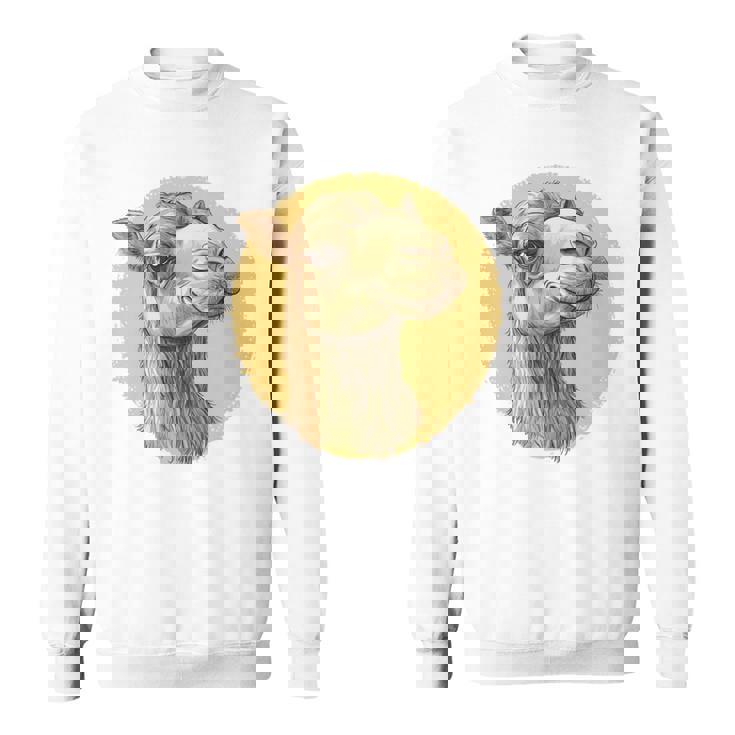 ヴィンテージラクダのイラスト 長袖tシャツ スウェットシャツ