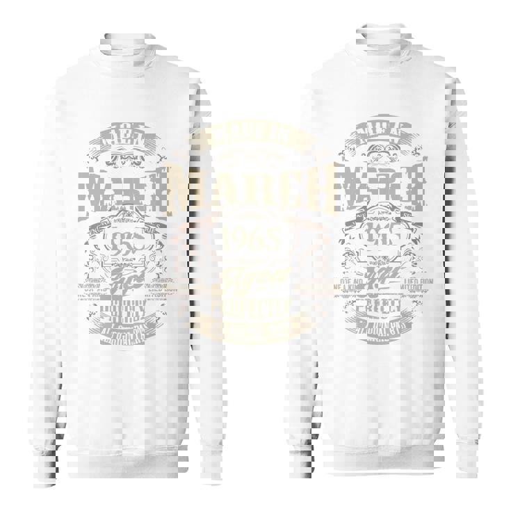 ヴィンテージ還暦祝い 1965年3月生まれ 60歳 長袖tシャツ スウェットシャツ