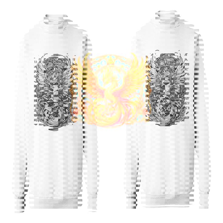 不死鳥 火の鳥 フェニックス イラスト バックプリント スウェットシャツ