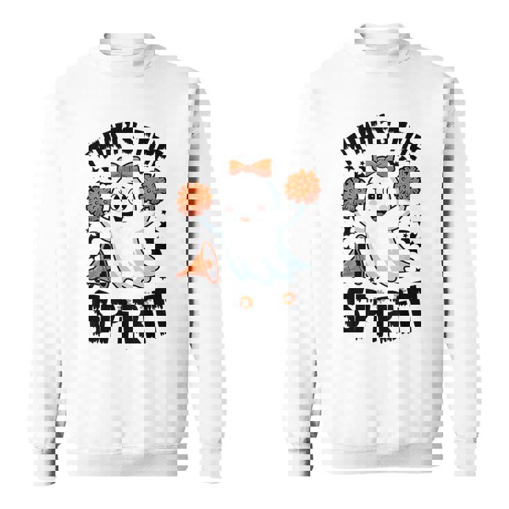 不気味なチアリーダー ゴースト ハロウィンコスチューム チアママスピリット。 スウェットシャツ