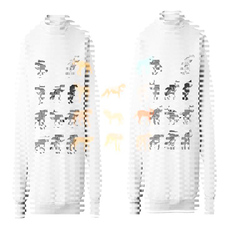 世界のオオカミ 長袖tシャツ スウェットシャツ