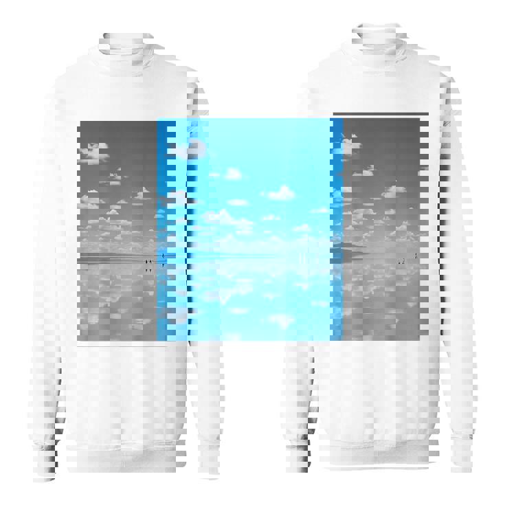 世界一美しい鏡張りの風景 スウェットシャツ