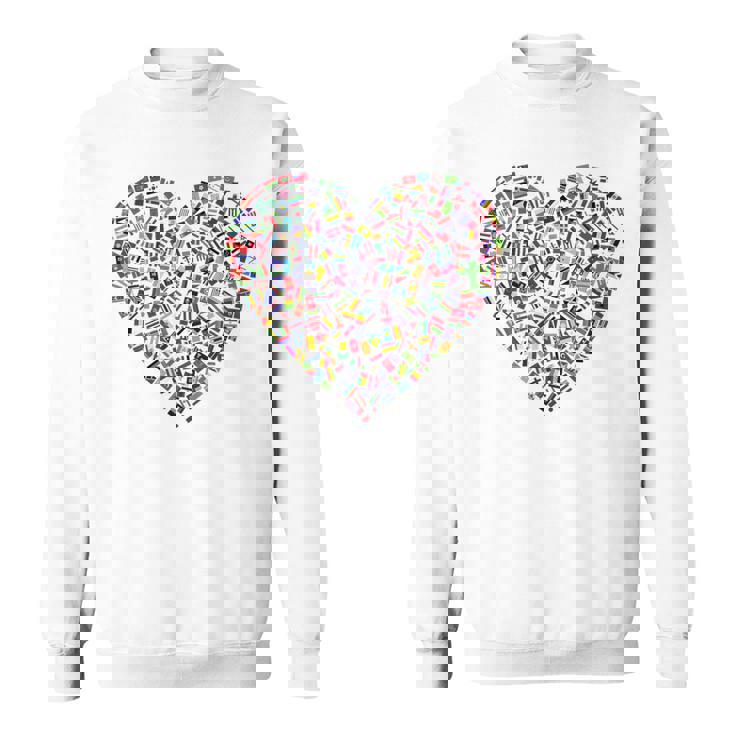 世界国旗 ハート 国旗 旅行 トラベラー スウェットシャツ