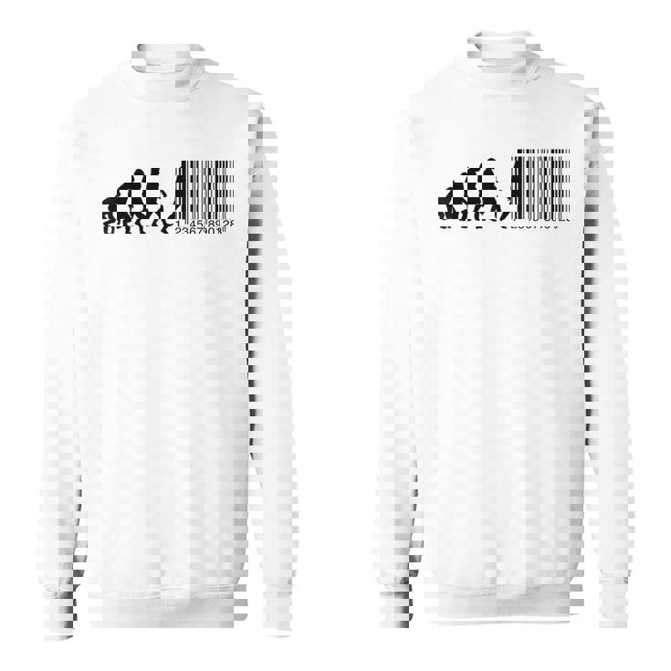 人類の進化がバーコードになる スウェットシャツ