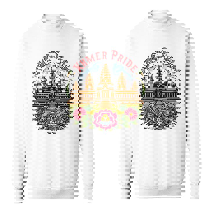 伝統的なカンボジアのクメールタトゥーデザインアンコールワット スウェットシャツ