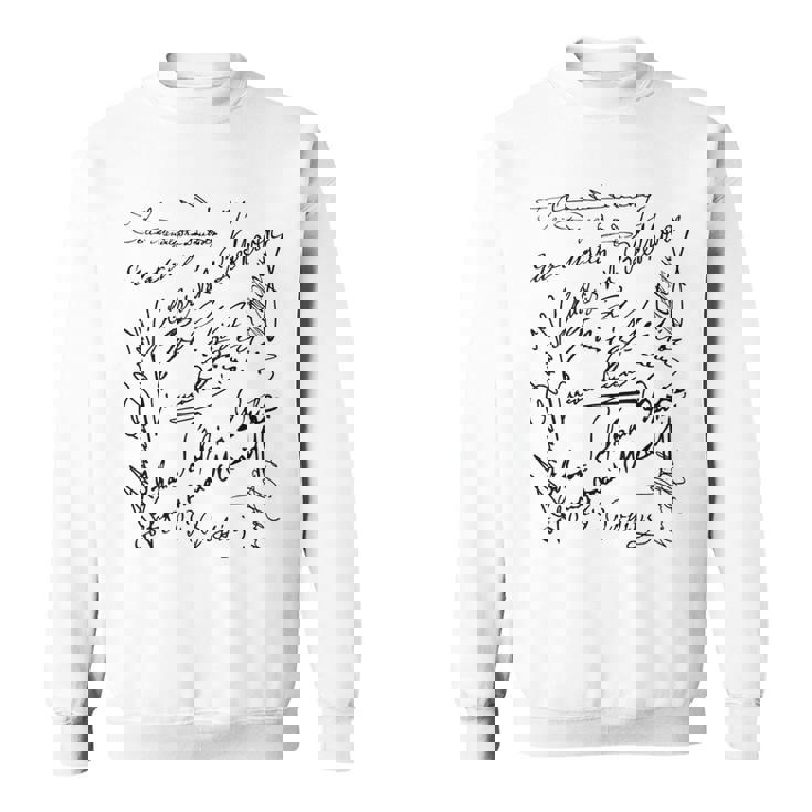 作曲家シグネチャー バッハベートーヴェン・マーラー モーツァルト・ロッシーニ スウェットシャツ