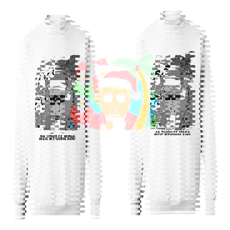 北極を再び暖かく 面白い トランプ ホットココアトロピック 長袖tシャツ スウェットシャツ