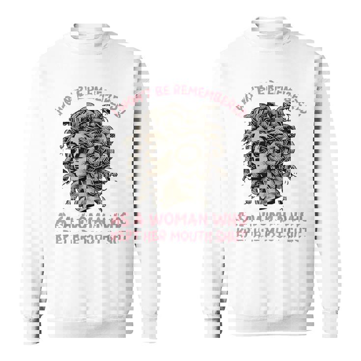 口を閉じた女として 記憶されない スウェットシャツ