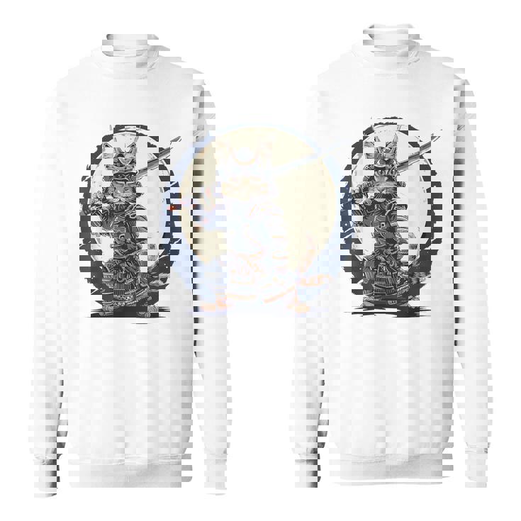 古代忍者猫 日本の子猫 刀猫 サムライキャット スウェットシャツ