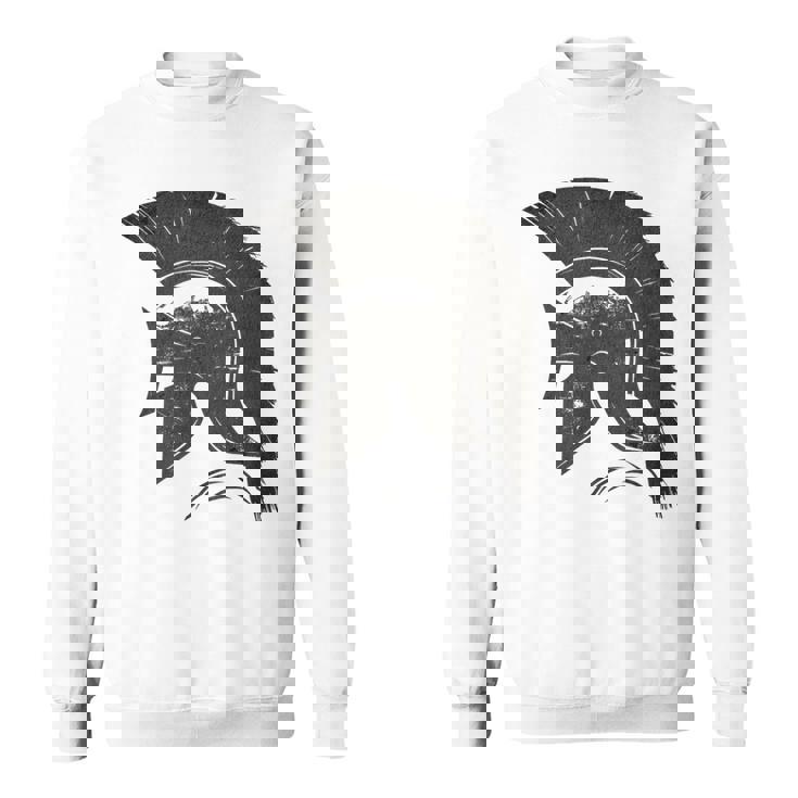 古代戦士ギリシャローマスパルタ兵士ヘルメットグラフィック スウェットシャツ