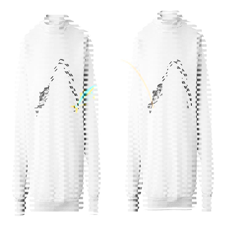 右往左往 さお うお おもしろデザイン 長袖tシャツ スウェットシャツ