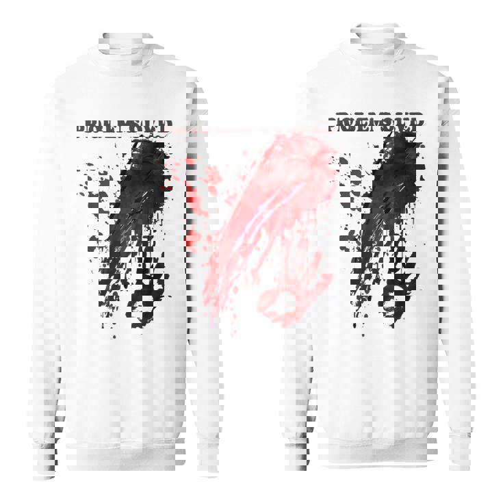 問題解決 血まみれのシャツ 血まみれのホラー スウェットシャツ