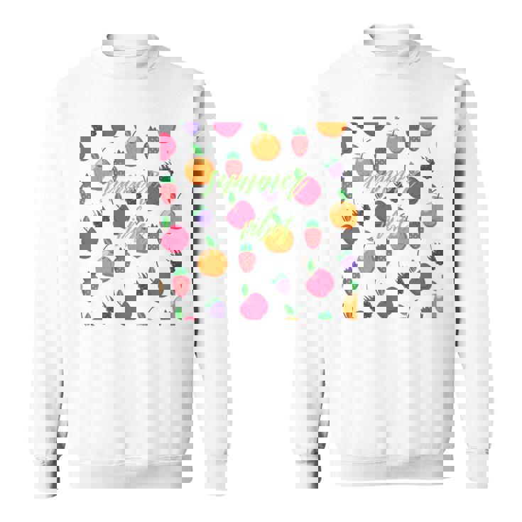 夏の雰囲気、フルーツ好き、夏のフルーツ、シトラスディライト 長袖tシャツ スウェットシャツ