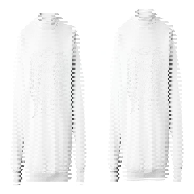 天使の翼 聖書の詩 キリスト教の美的バックプリント スウェットシャツ