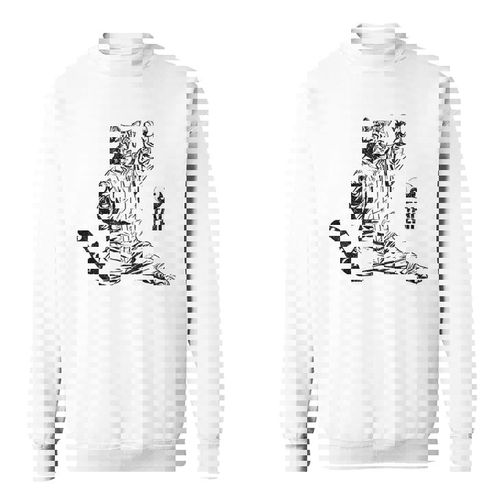 太極拳 猫 格闘技 面白い 猫 格闘 スウェットシャツ