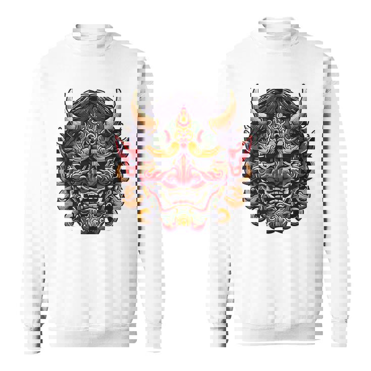 妖怪はにゃおにマスク 日本の悪魔 鬼鬼 鬼 鬼 おにマスク スウェットシャツ