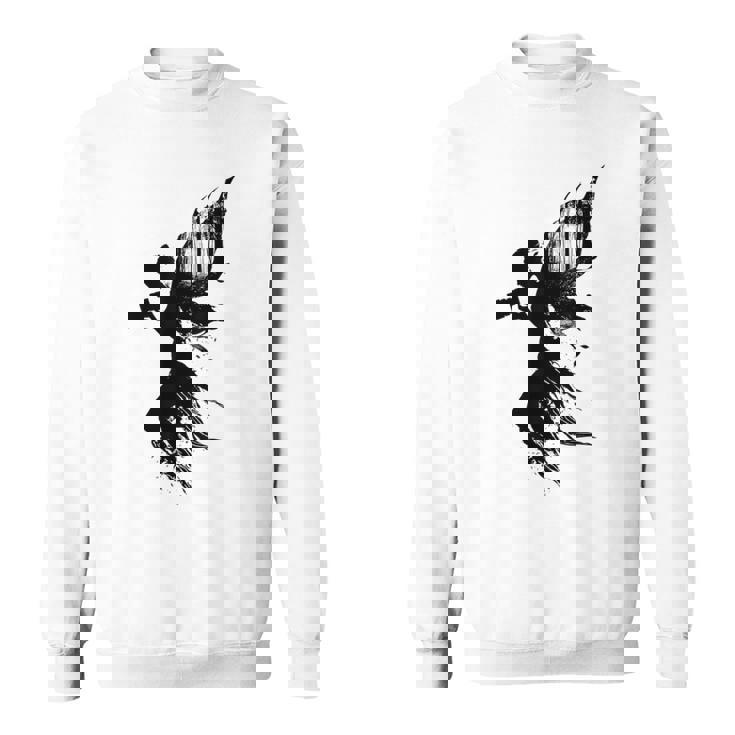 妖精 神話 ホールド カメラ グラフィック ファンタジー ポートレート 妖精 スウェットシャツ