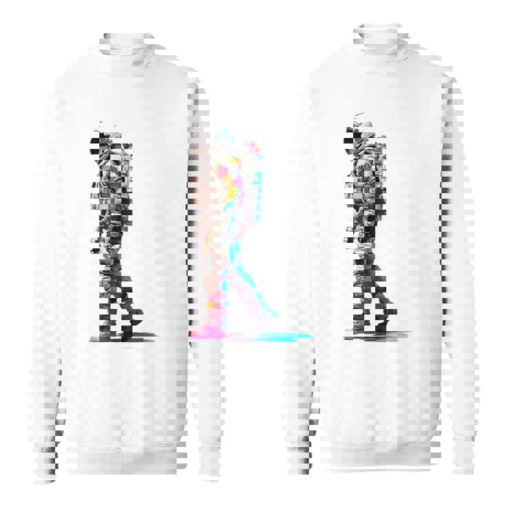 宇宙飛行士 宇宙モチーフ カラフル 宇宙飛行士 スウェットシャツ