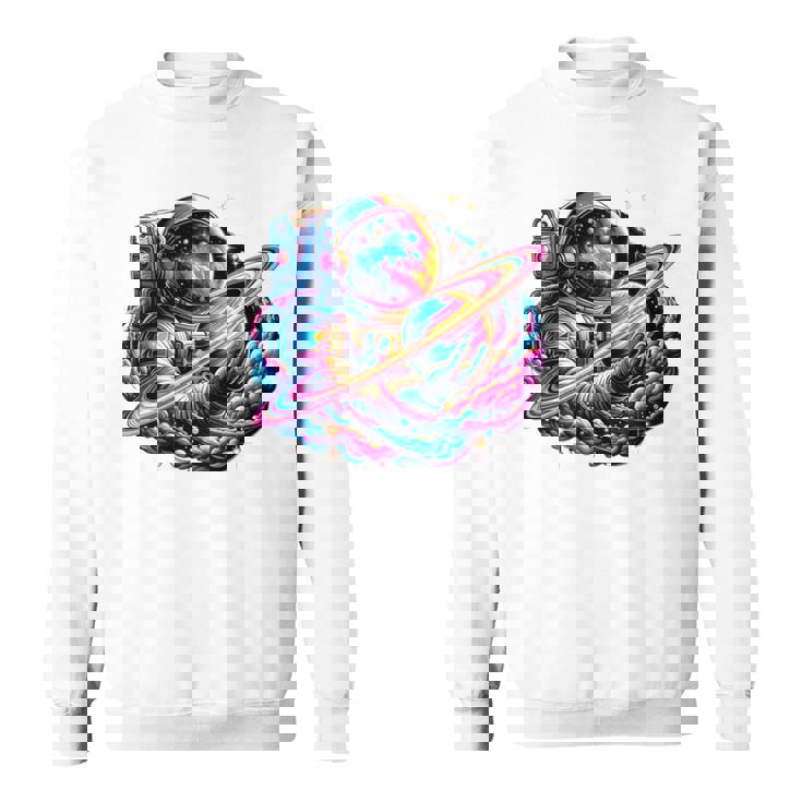 宇宙飛行士 惑星 科学 メンズ 宇宙 アート 宇宙飛行士 長袖tシャツ スウェットシャツ