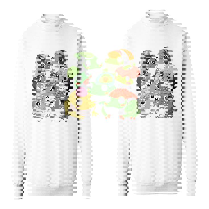 寿司 アニメ カエル 寿司好き 長袖tシャツ スウェットシャツ
