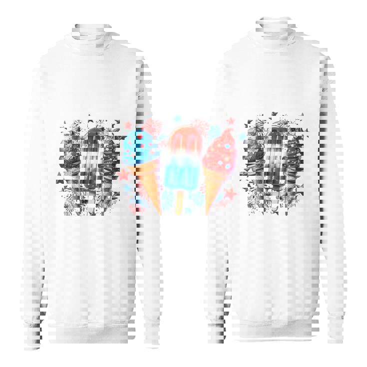 少年 赤 白 青 アメリカ国旗 7月4日 アイスキャンディー 愛国的 長袖tシャツ スウェットシャツ