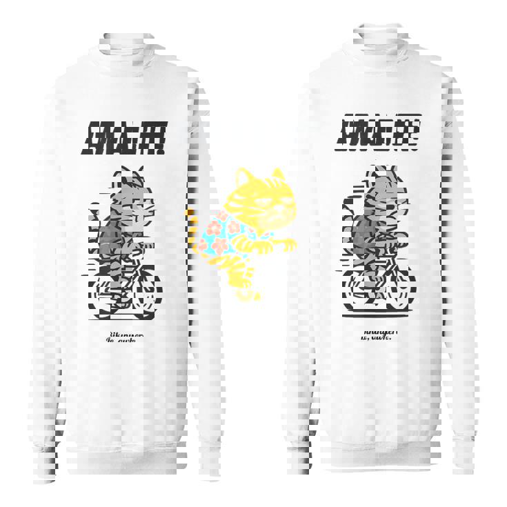 尼崎を走るチャリ猫 スウェットシャツ