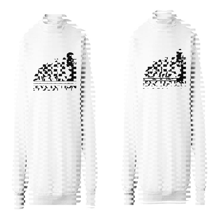 山愛好家 山登り好きにお勧めの面白い進化論 登山家のオシャレなイラスト スウェットシャツ