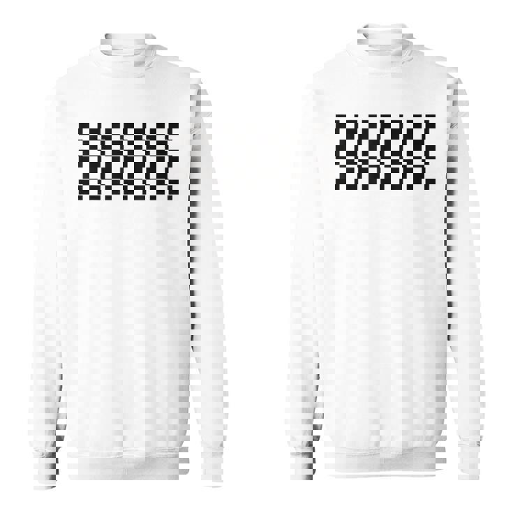 市松模様 チェッカーボード チェック カーレース フラッグパターン スウェットシャツ