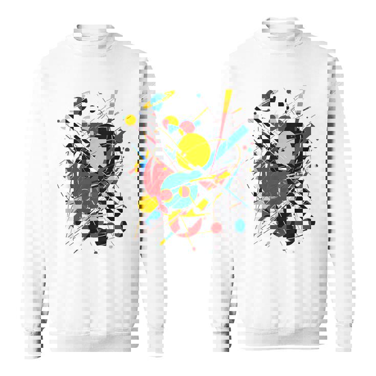 幾何学 抽象 カラフル アート グラフィック 幾何学模様 スウェットシャツ