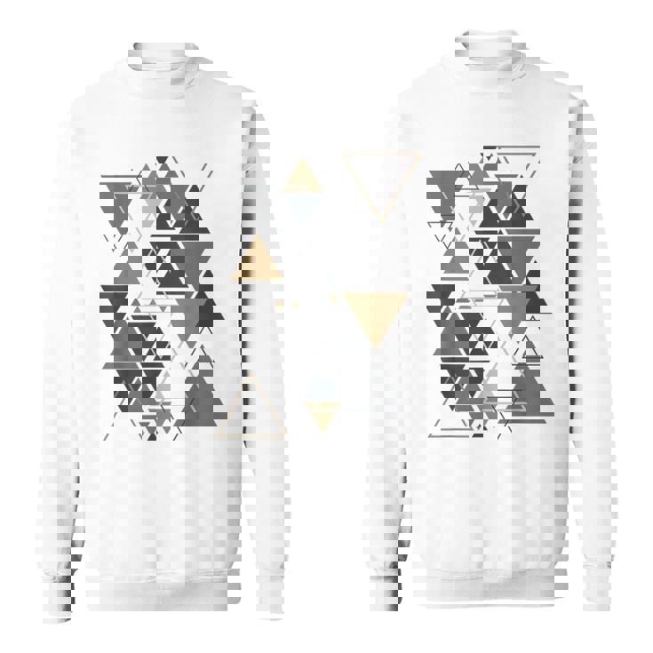 幾何学図形 抽象 モダンアート ヴィンテージ 三角形 スウェットシャツ