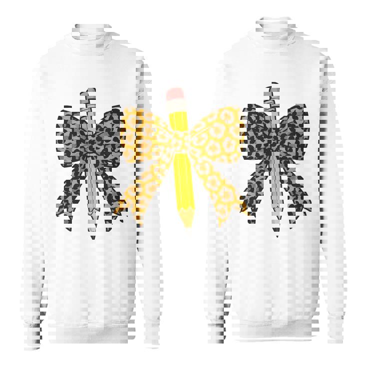 弓鉛筆 ヒョウ柄 初日 新学期 長袖tシャツ スウェットシャツ