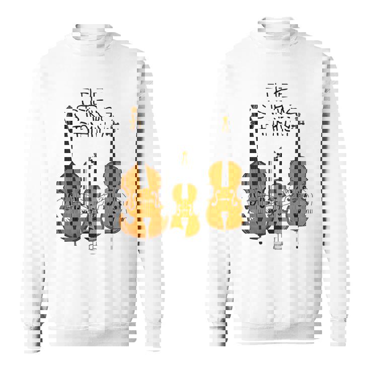 弦楽ファミリー、ヴァイオリン、チェロ、コントラバスミュージシャン面白い スウェットシャツ