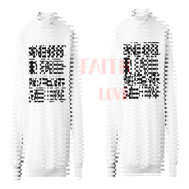 愛にあふれた信仰に定着するキリスト教バレンタイン。 スウェットシャツ