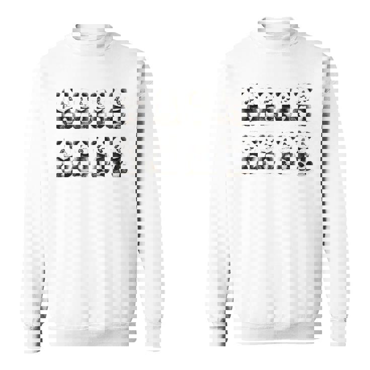 愛らしいパンダ柄かわいい動物デザイン 長袖tシャツ スウェットシャツ